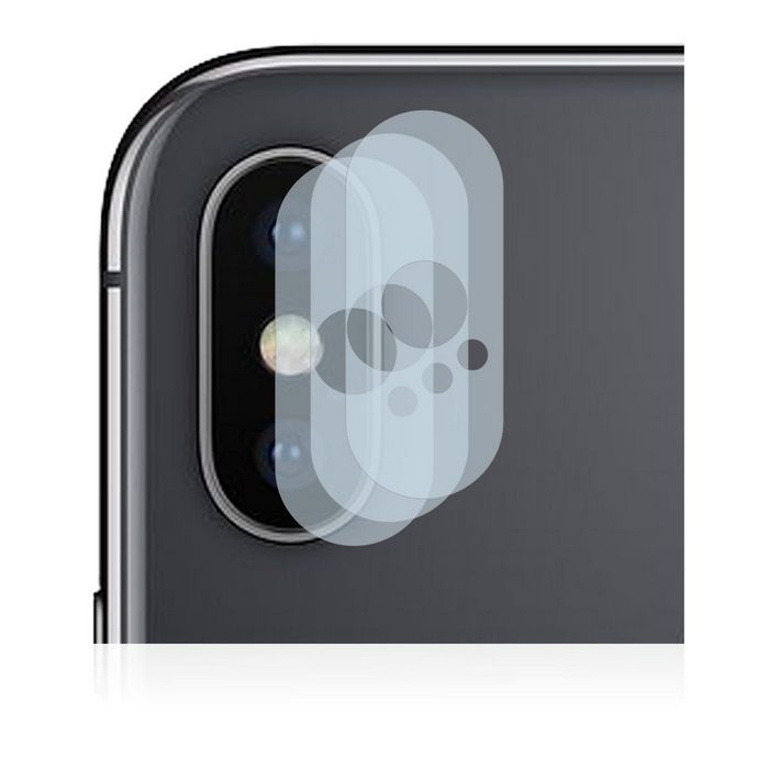 BROTECT flexible Panzerglasfolie für Apple iPhone Xs Max (NUR Kamera) Displayschutzglas 3 Stück Schutzglas Glasfolie klar
