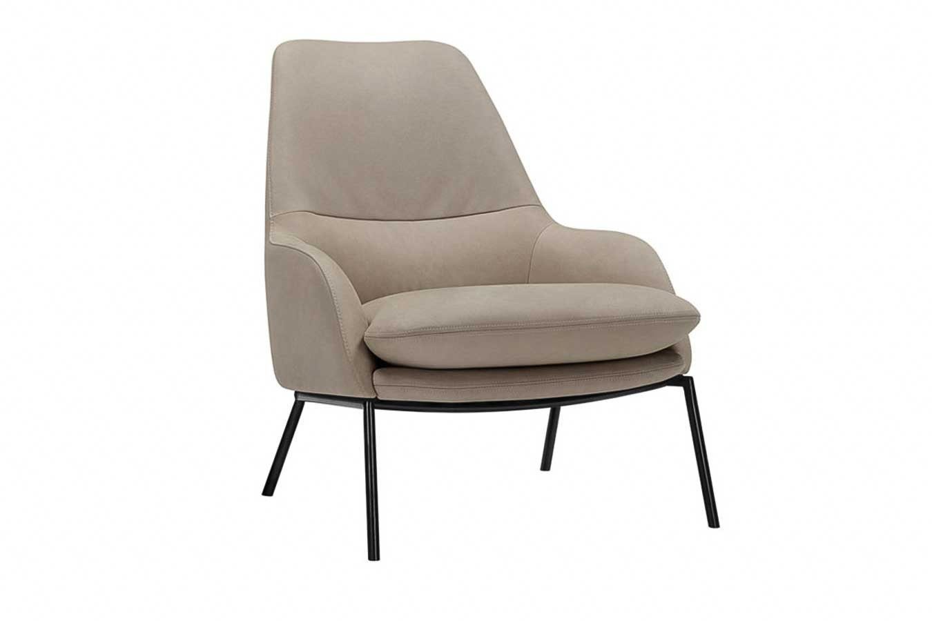 daslagerhaus living Loungesessel Sessel Dolly Leder sand