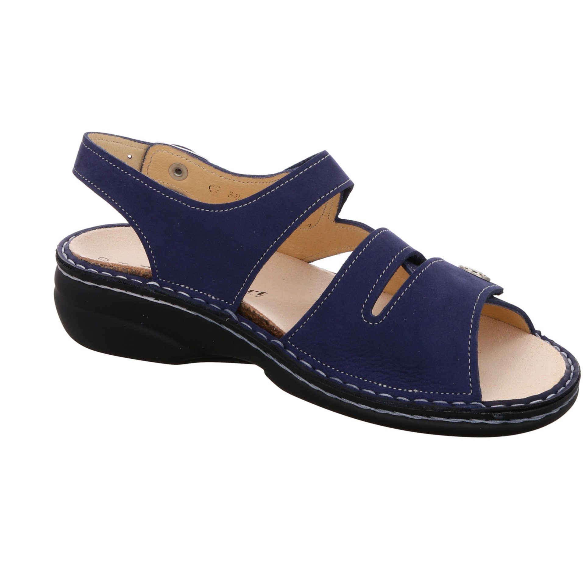 Damen Finn Sandalen Nubukleder Sandalette Sandale Comfort royal Gomera