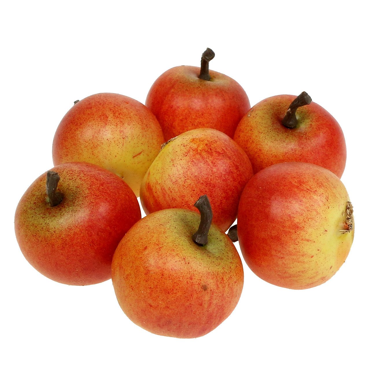 Kunstpflanze Künstliche Deko-Äpfel für Herbstdekoration und Streudeko, 24 Stück, Viana, Höhe 4.5 cm
