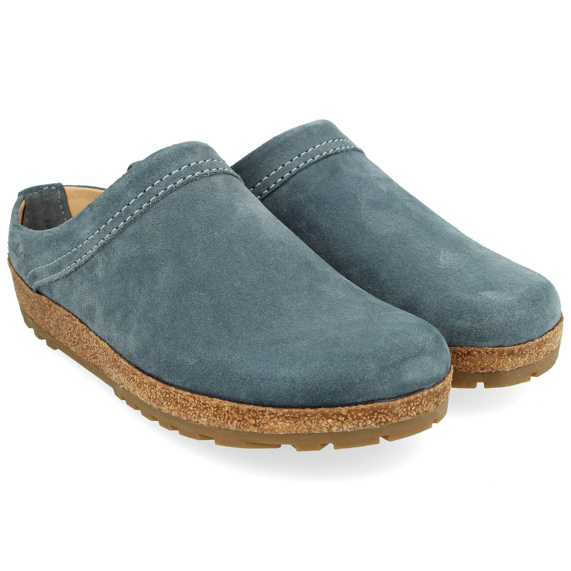 Haflinger Haflinger Malmö Lederclog Unisex mit Korkfußbett und Gummisohle Hausschuh – Bild 3 von 3