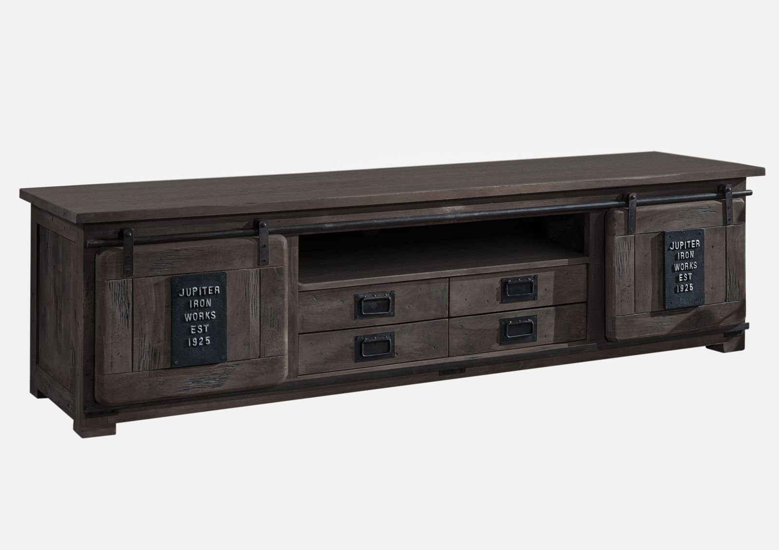 Massivmoebel24 TV-Board (TV-Board Mango 200x55x55 grau günstig online kaufen