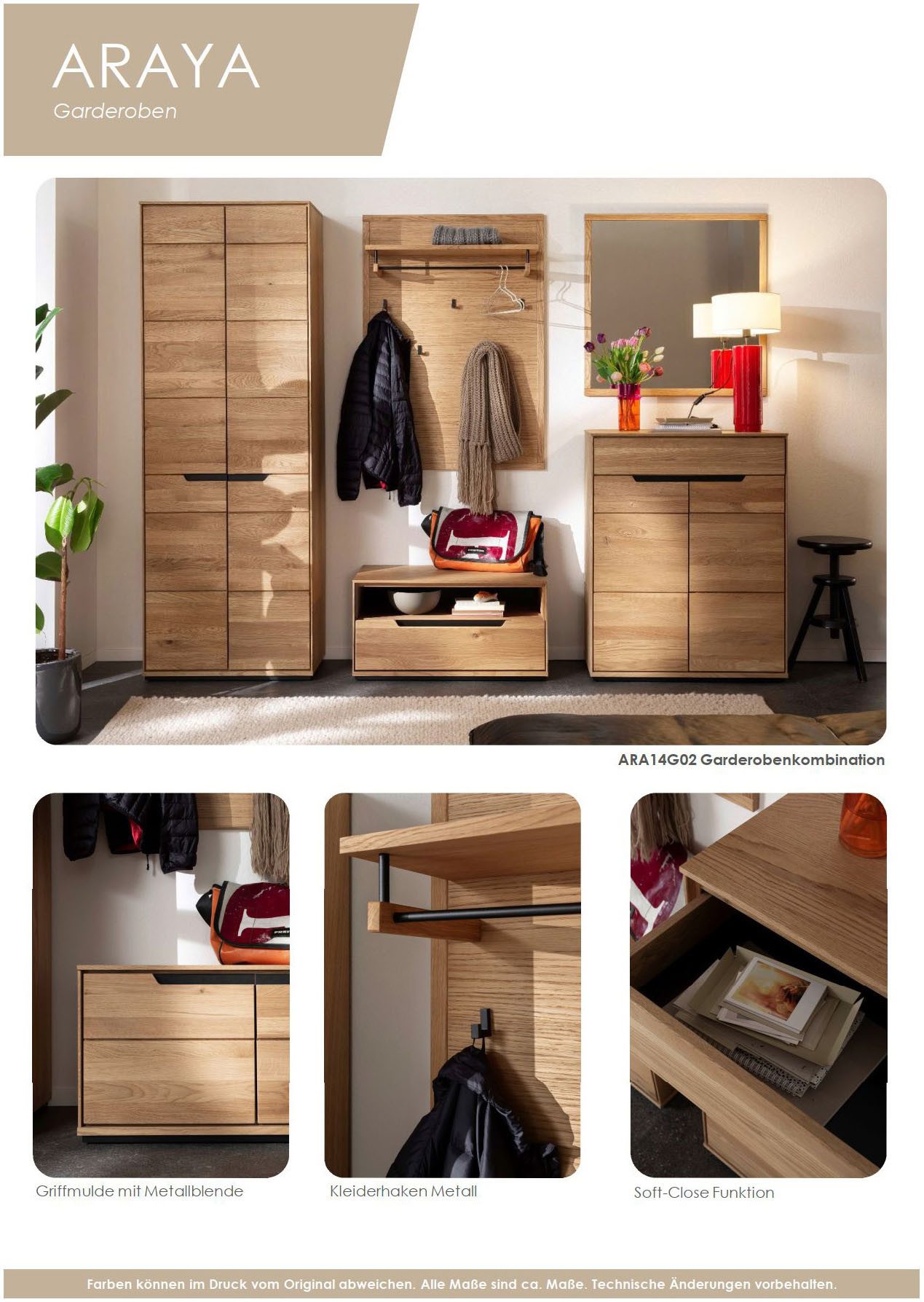 MCA living Schuhschrank Araya Kommode,Schubladenkommode,Flurkommode,Breite 79 cm (Set, 1-St., 1 Stück) Schubkasten,Türen gedämpft,2 Einlegböden,FSC-Mix,Made in Europe
