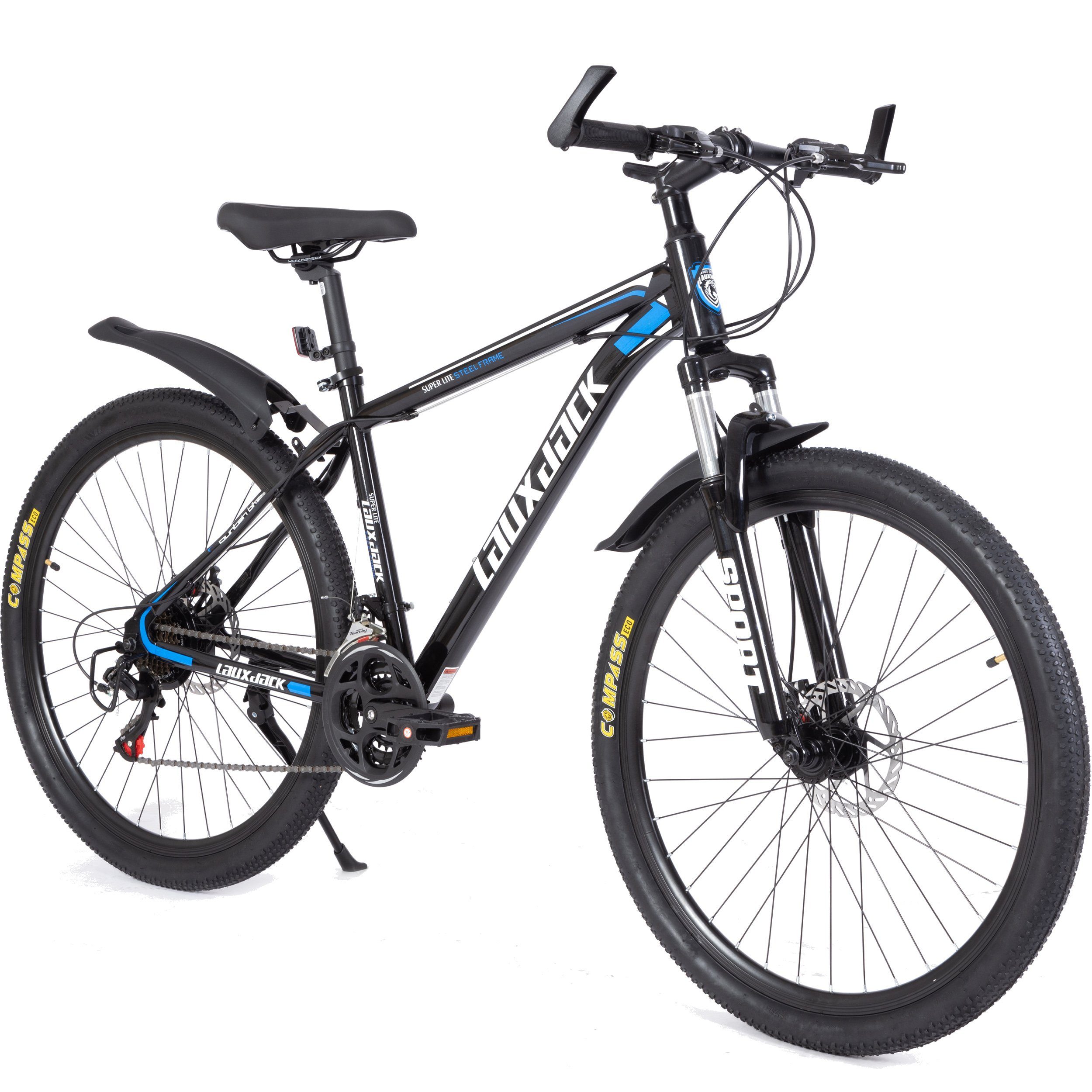 Mountainbike Lauxjack Fahrrad 26 & 27.5 Zoll für Damen und Herren, Kettenschaltung