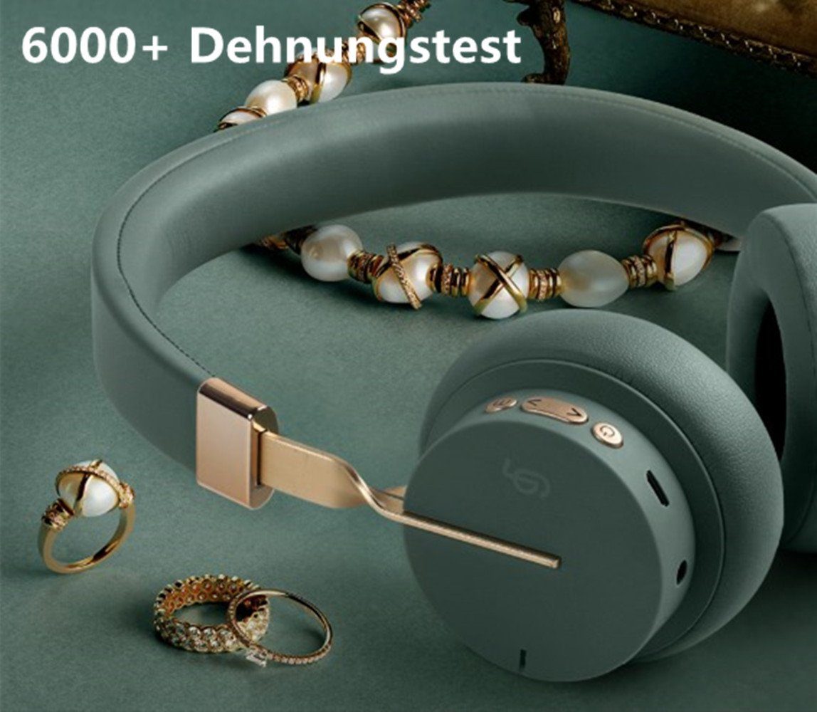 XDOVET Bluetooth Kopfhörer Over Ear,Stunden Spielzeit Kabellos Headphones) einstellbar,Intensiver (Einziehbar und green Kopfhörer Bass,Wireless Bluetooth-Kopfhörer