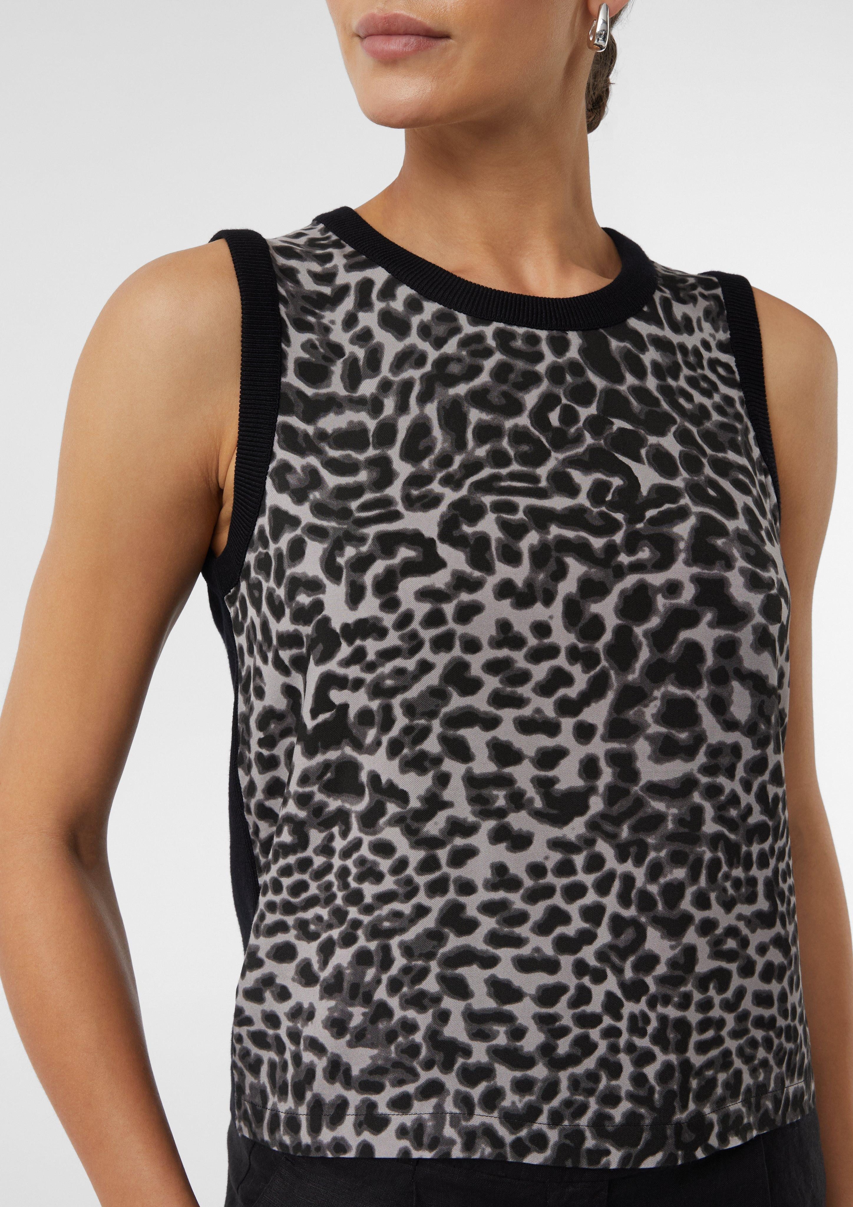Comma Pullunder Strick-Top im Materialmix mit günstig online kaufen