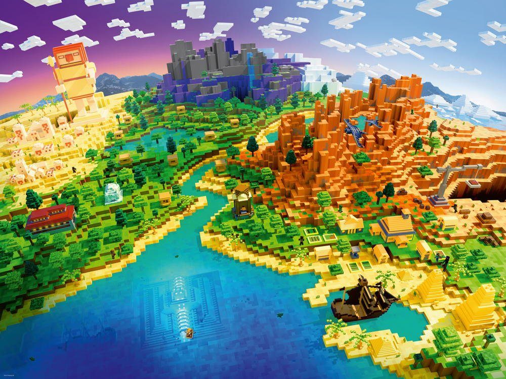 Ravensburger Puzzle 1500 Teile Ravensburger Puzzle World of Minecraft 17189, 1500 Puzzleteile