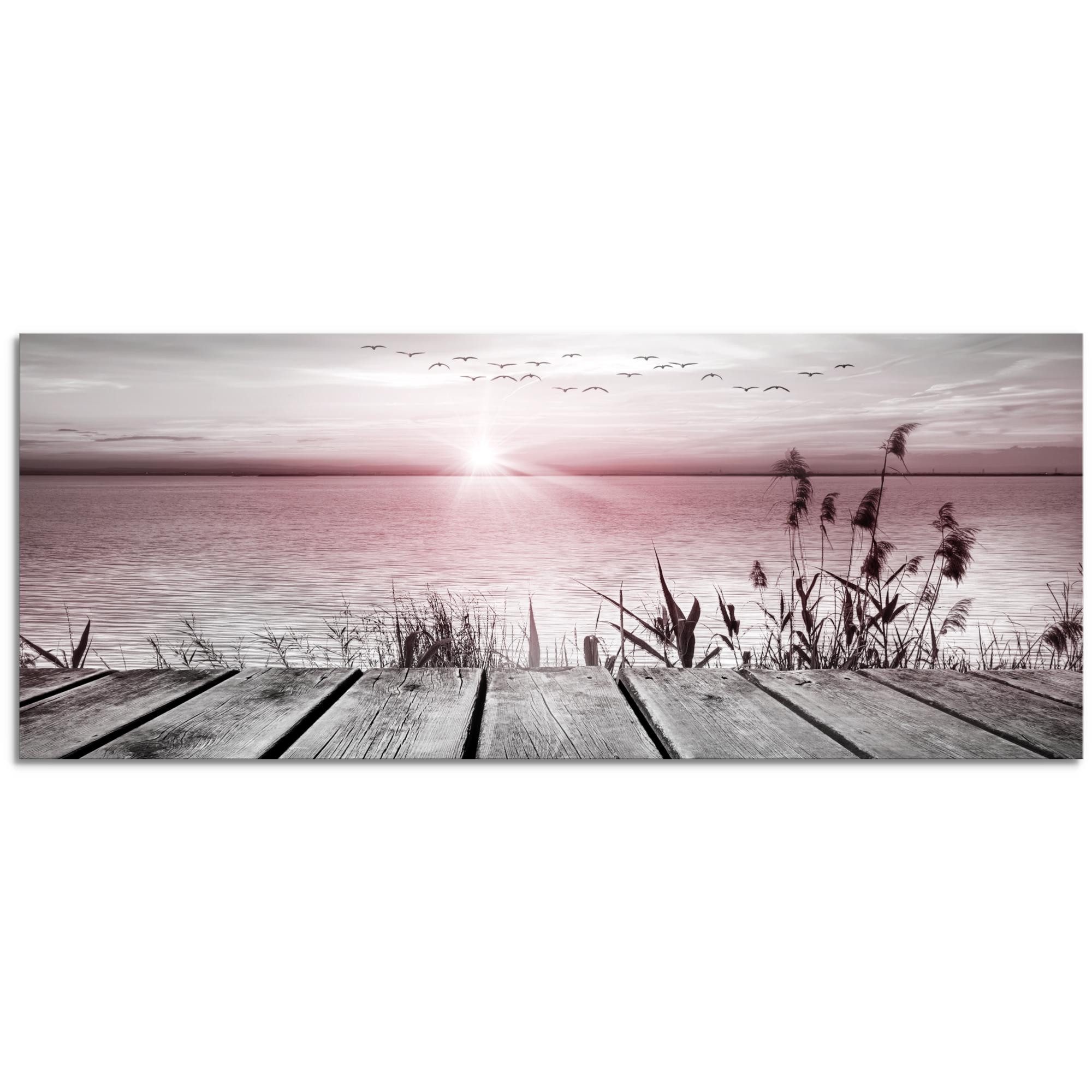 Runa Art XXL-Wandbild Natur Landschaft Bild Wohnzimmer Schlafzimmer Deko 043712a 100x40 cm, Strand, Ostsee Nordsee Dekoration Landhaus