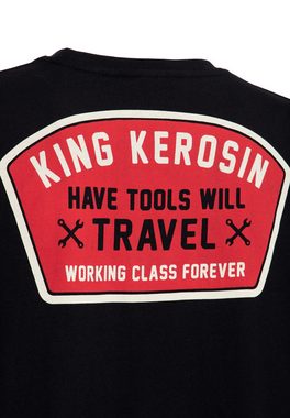 KingKerosin Print-Shirt Motor Crew (1-tlg) beidseitig mit Print
