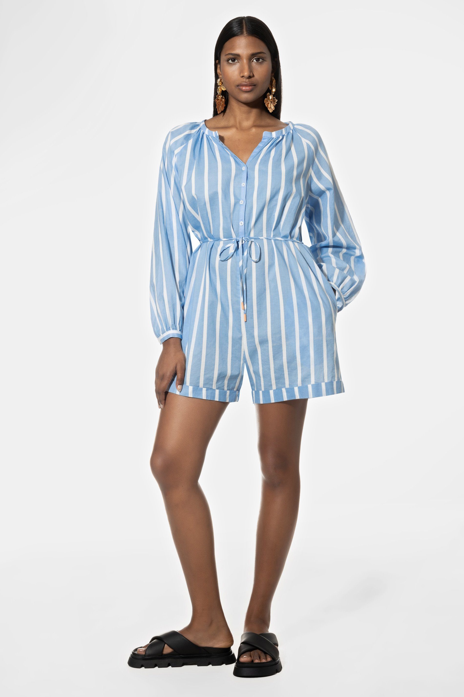 Mey Pyjamaoberteil Damen Serie Fee Gestreift (1-tlg)