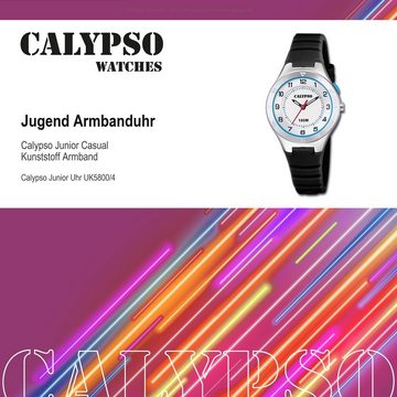 CALYPSO WATCHES Quarzuhr Calypso Jugend Uhr Analog Casual K5800/4, Jugenduhr rund, mittel (ca. 31mm), Kunststoffarmband, Casual-Style