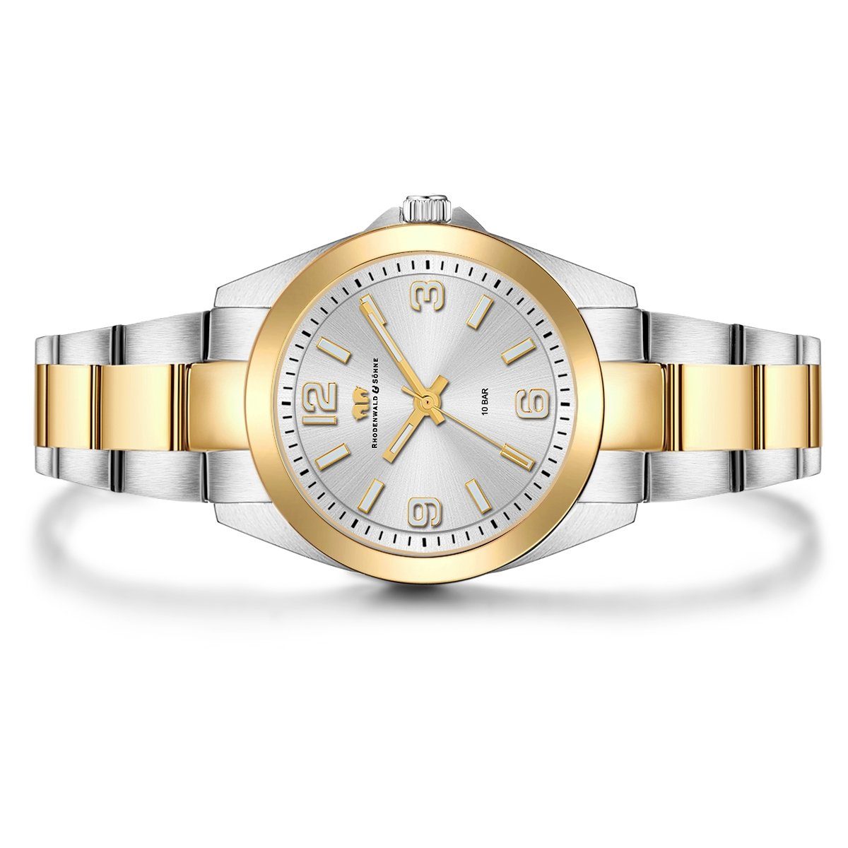 Rhodenwald & Söhne Quarzuhr Majestia silber/gelbgold, Quarzuhr günstig online kaufen