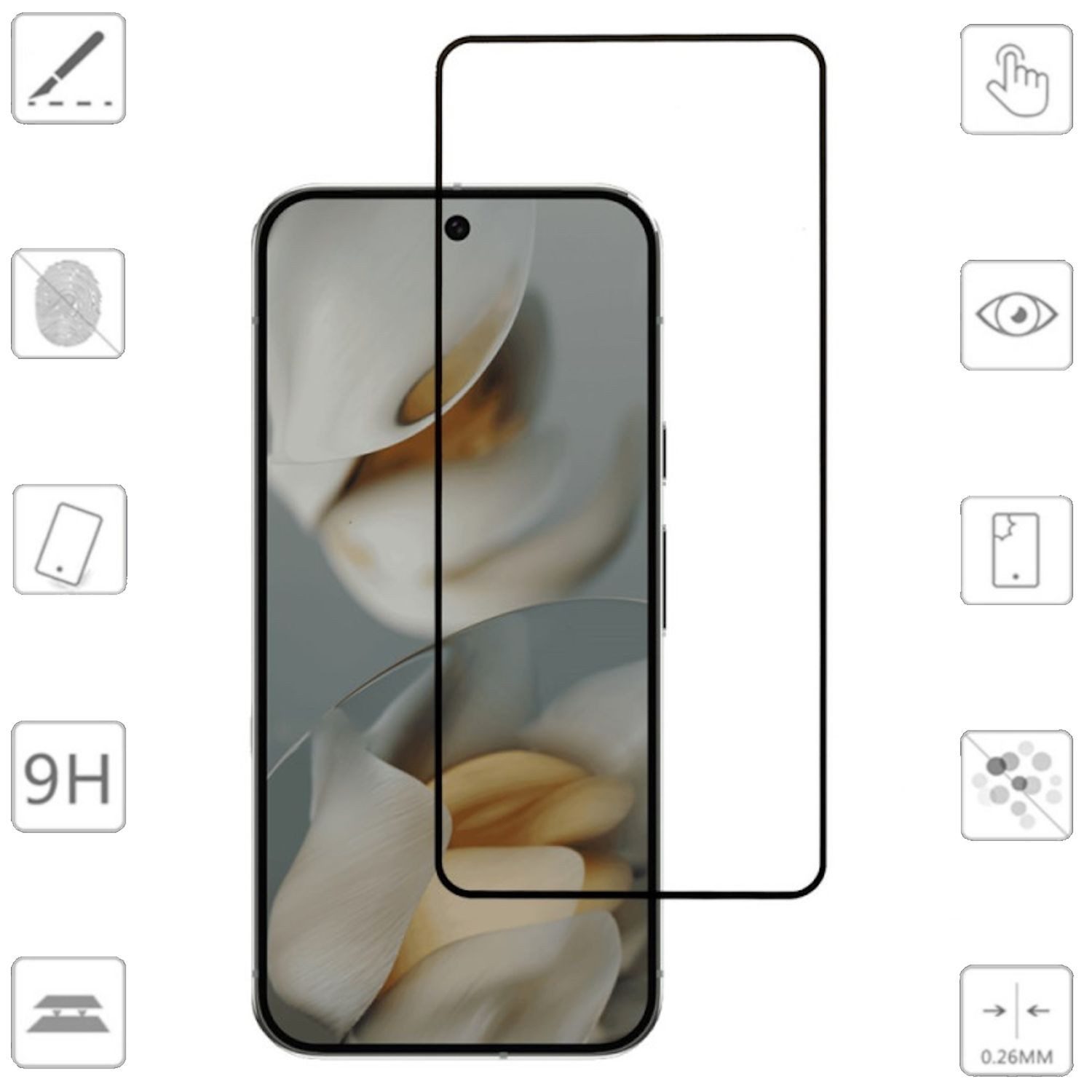 Handyhülle Für Google Pixel 10 Pro XL 1x 3D Premium Full 9H 0,3mm Hart Glas Folie