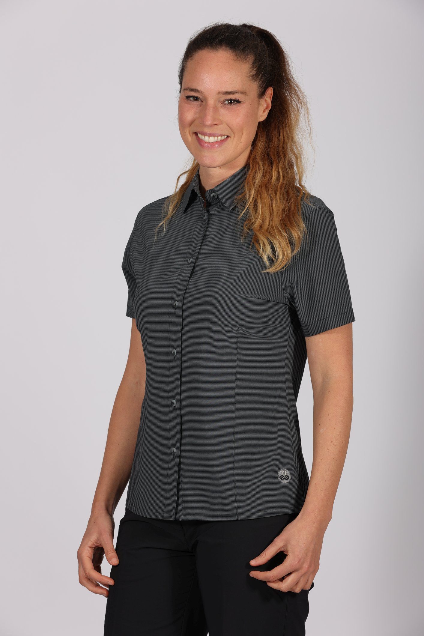 Maul Blusenshirt Halserspitze 5XT - 1/2 Bluse e DARK GREY