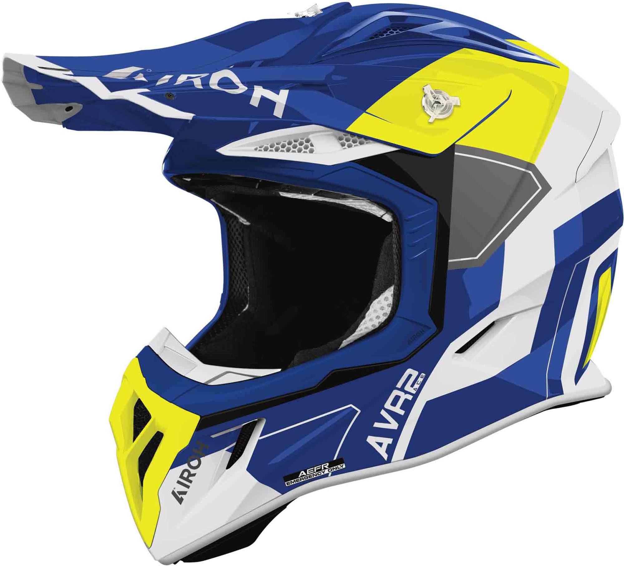 Airoh Motocrosshelm Aviator Ace 2 Shield Motocross Helm, vorbereitet für Kommunikationssystem,geeignet für Brillenträger,i