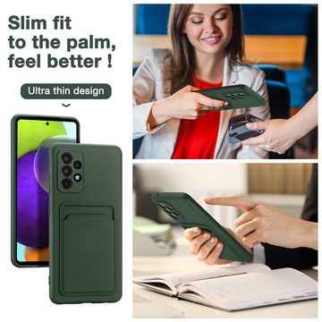 CoolGadget Handyhülle Card Case Handy Tasche für Samsung Galaxy A52 4G/5G 6,5 Zoll, Silikon Schutzhülle Kartenfach für Samsung A52 4G/5G, A52s 5G Hülle