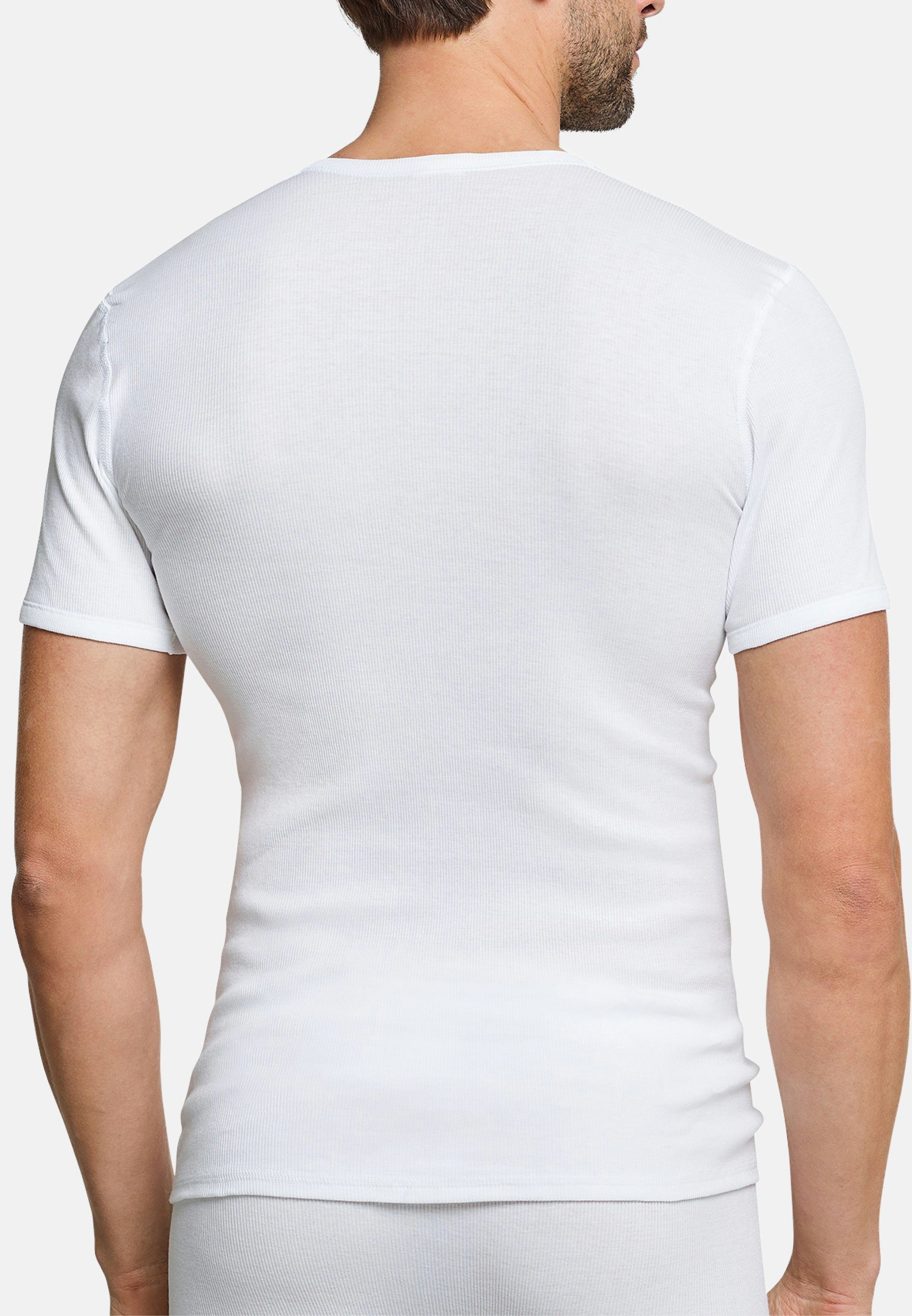 3er Shirt 3-St) / Schiesser - Kurzarm Doppelripp - Cotton Essentials Pack Strapazierfähig (Spar-Set, Baumwolle Unterhemd Unterhemd
