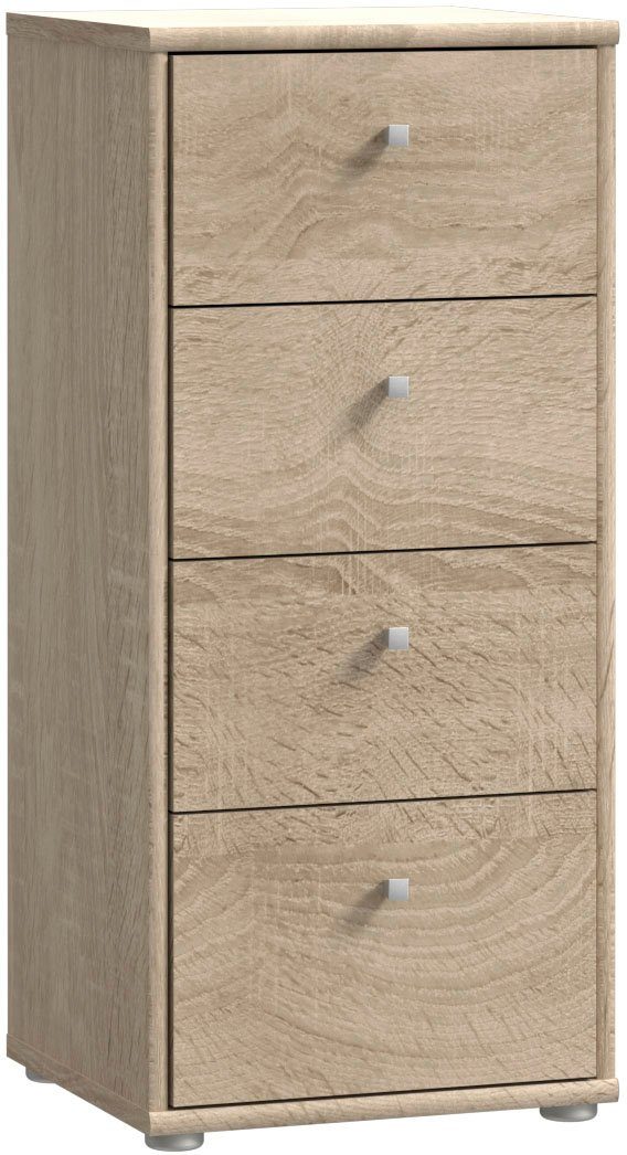 FORTE Kommode Tempra, Kommode, 4 Schubkästen, Höhe 85,5 cm, Breite 38,6 cm