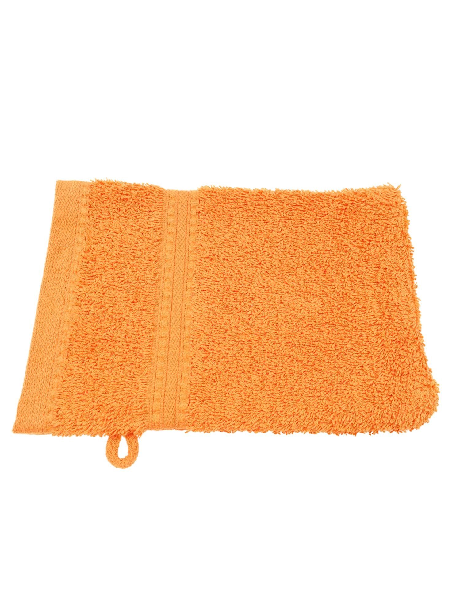 Julie Julsen Handtuch 1-Handtuch-Orange-Waschhandschuh 15 x 21 cm, Bio-Baumwolle (1-St)