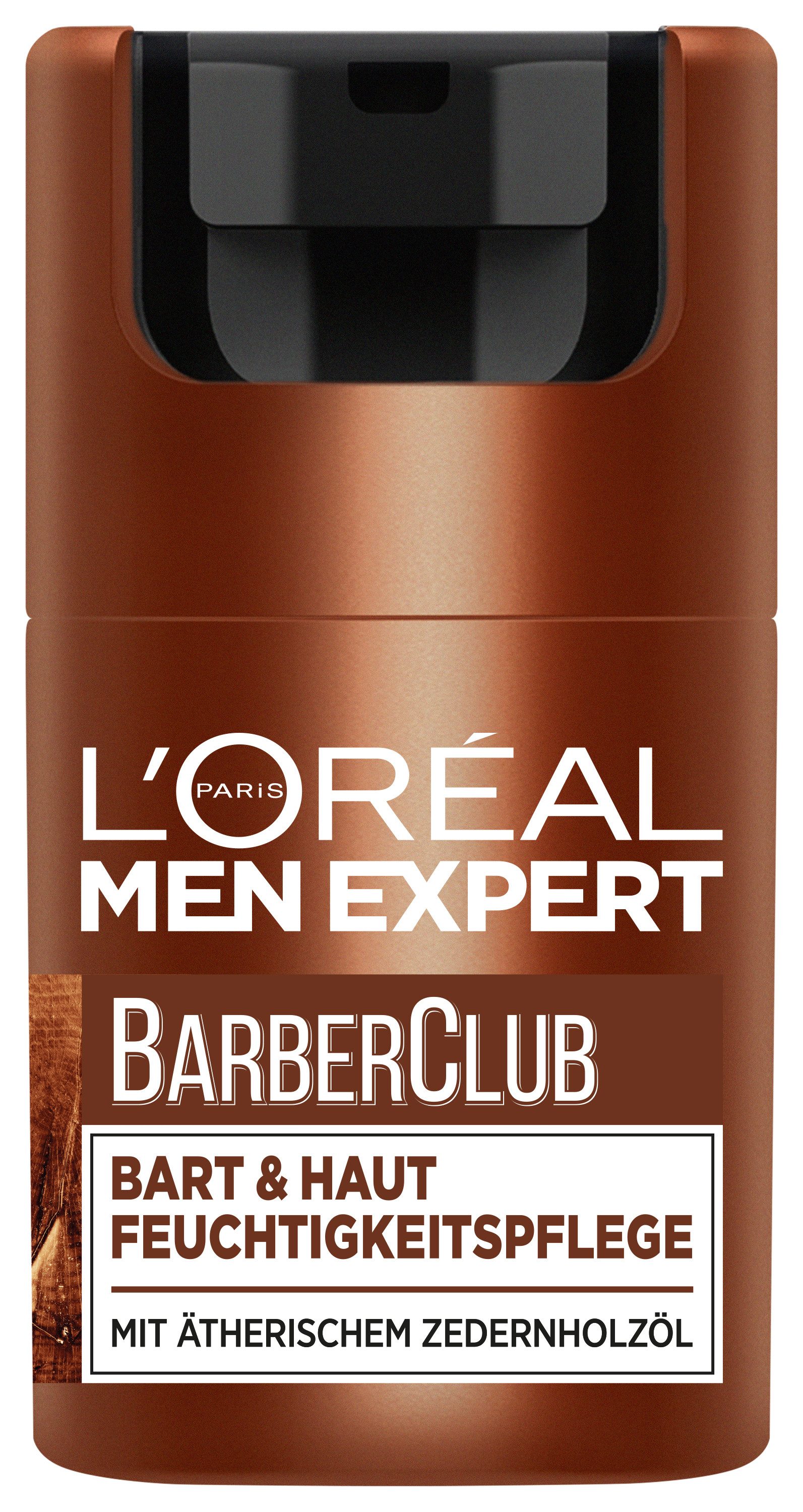 L'ORÉAL PARIS MEN EXPERT Pflege-Set L'Oréal Men Expert Barber Club Kulturbeutel Set, 3-tlg., Set mit Bart und Haut Feuchtigkeitspflege und Duschgel
