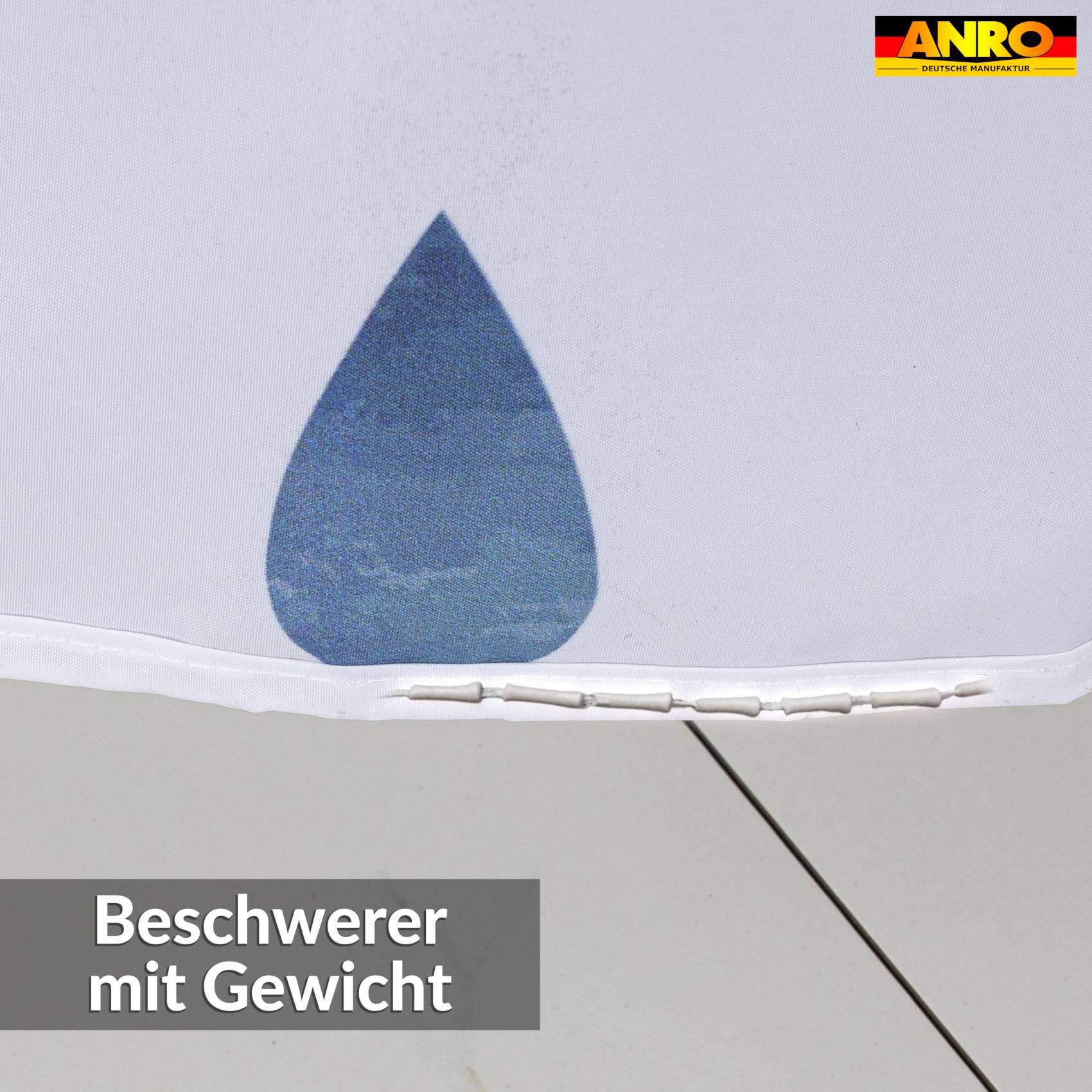 ANRO Duschvorhang FASTY Tropfen Anti-Schimmel Polyester Badezimmervorhang Bad-Stoff Breite 120 cm (Packung, 1-tlg., Duschvorhang inkl. Aufhängeringe), robuster  – Bild 4 von 5