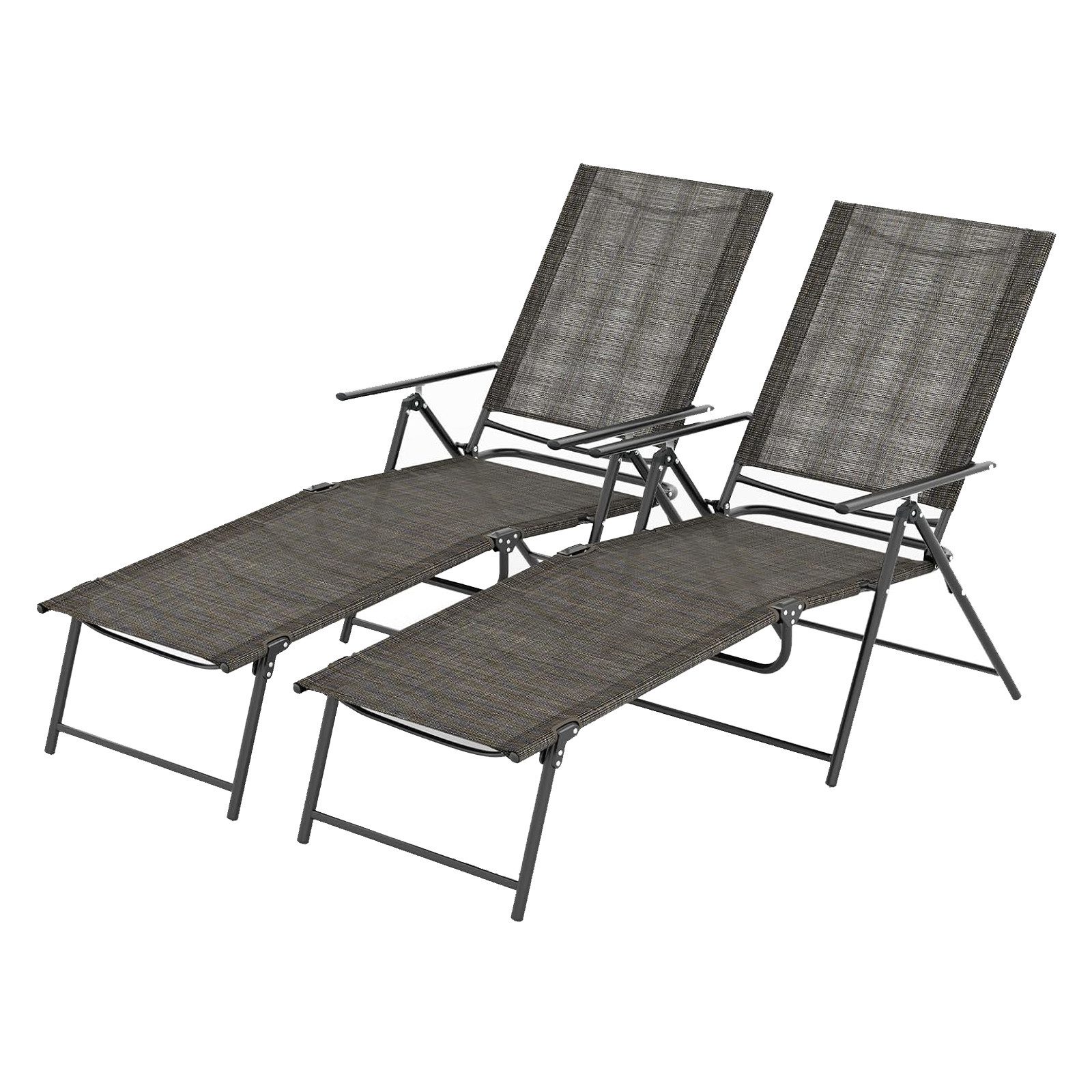 KOMFOTTEU Gartenliege, 2er Set Sonnenliege klappbar, günstig online kaufen