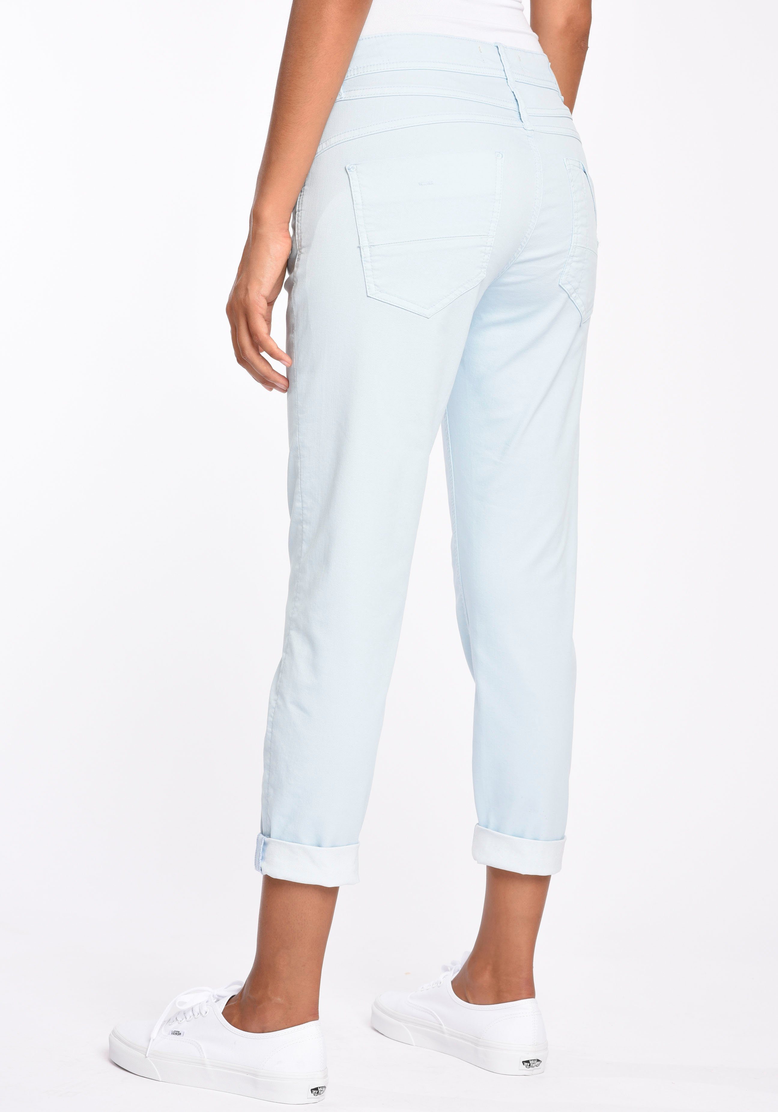 GANG Style verkürzter Beinlänge mit bijou blue CROPPED 5-Pocket ice 5-Pocket-Hose modisch 94AMELIE