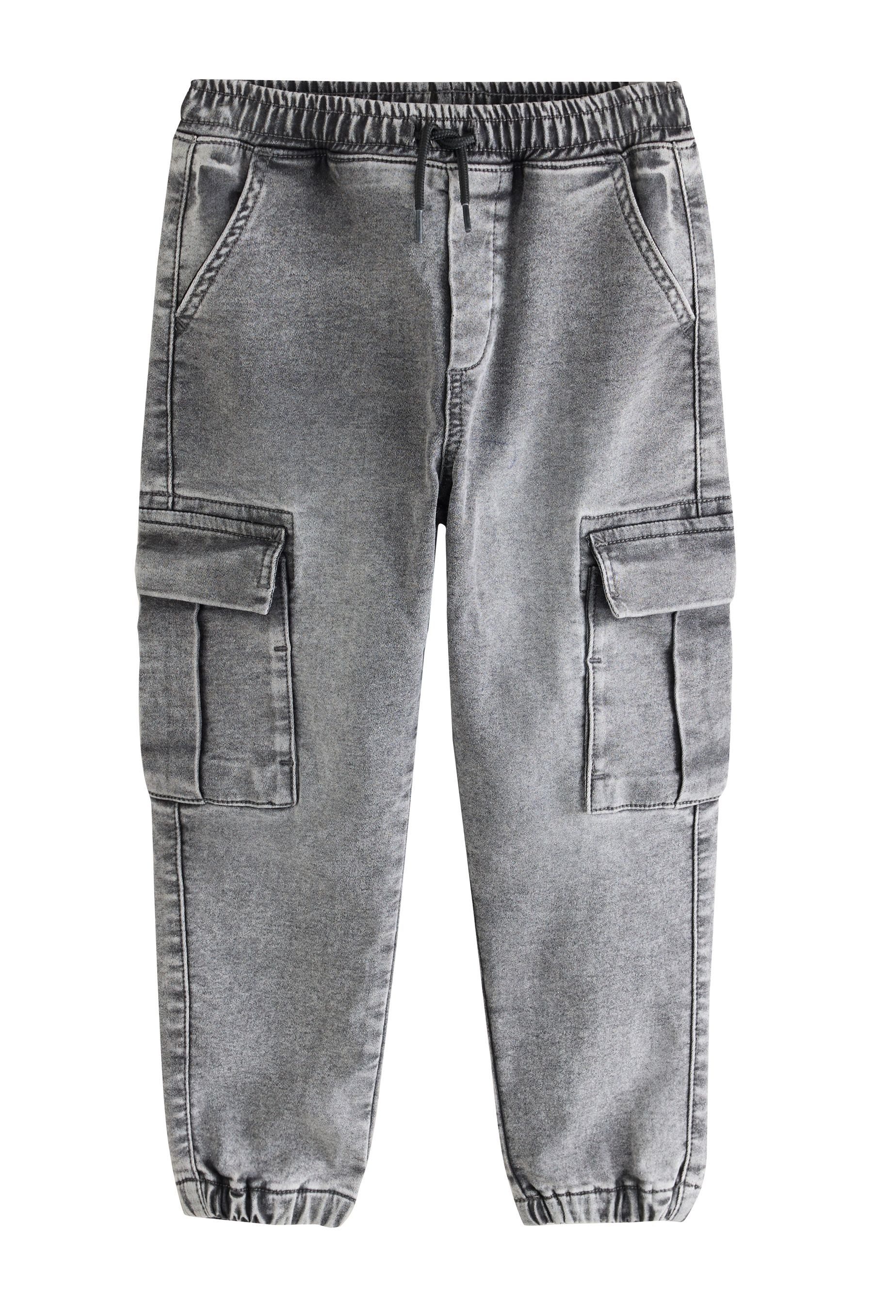 Next Loose-fit-Jeans Loose Fit Denim-Cargojeans mit Elastikbund (1-tlg)