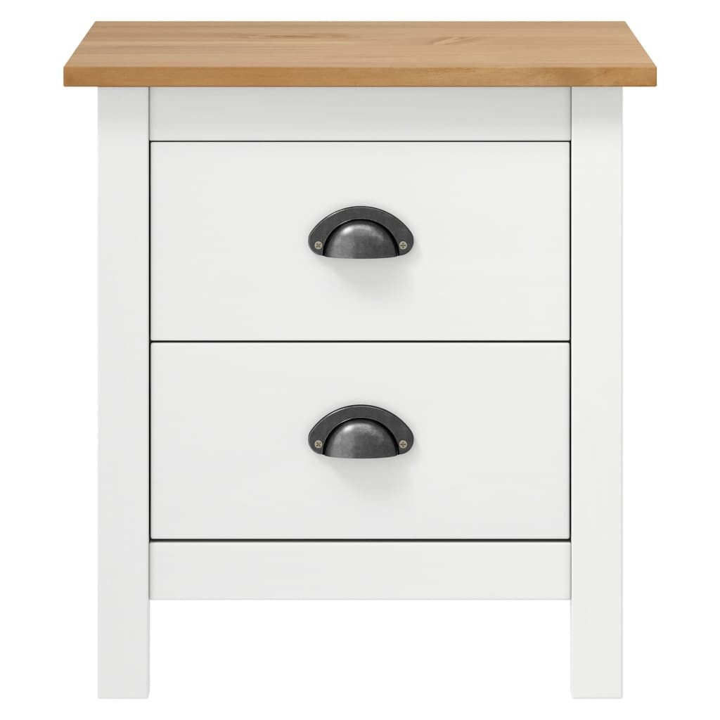 Nachttisch Hill Range Weiß 46ã35ã49,5 Cm Massivholz Kiefer günstig online kaufen