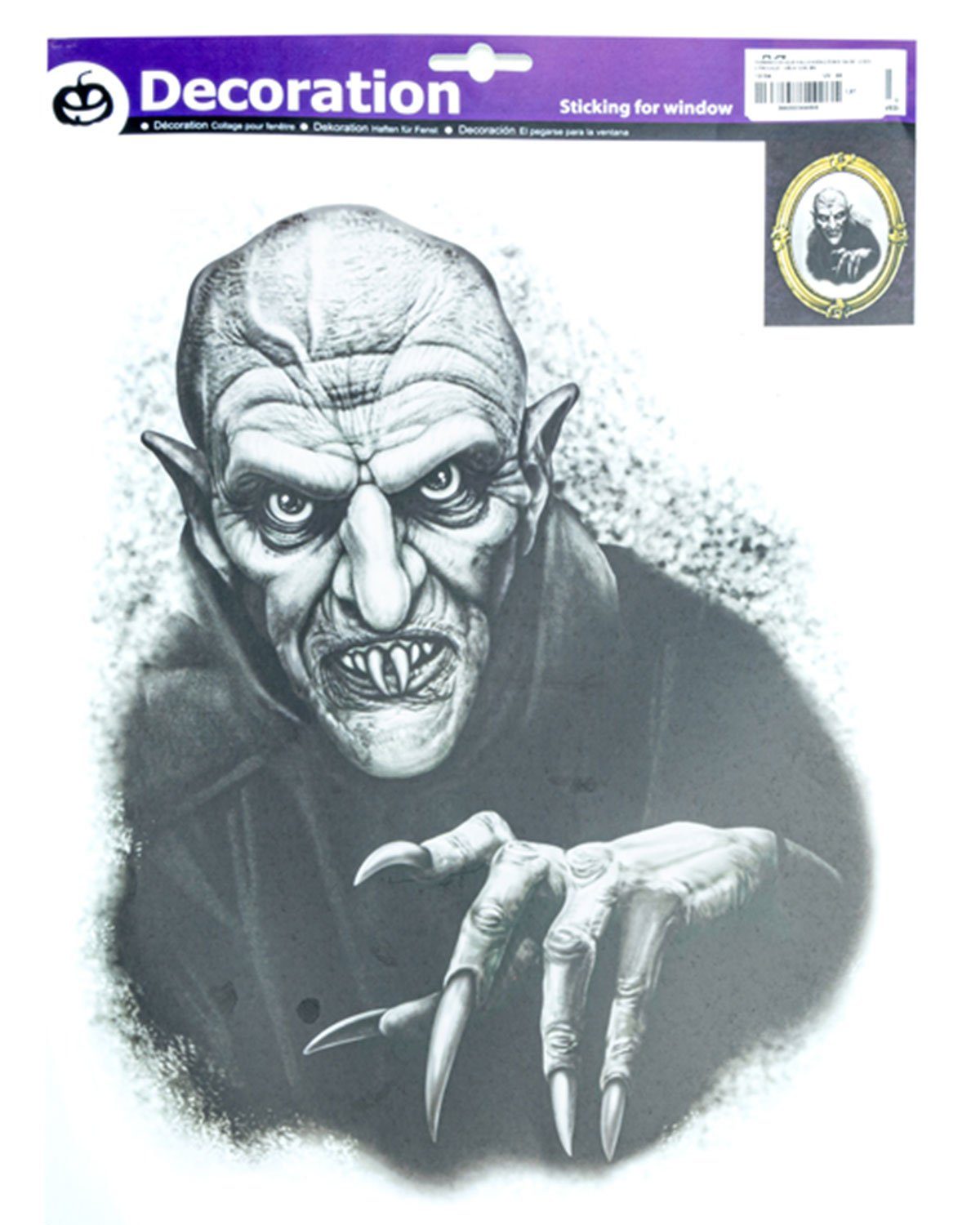 CHAKS Dekoobjekt Halloween Fensterbild 'Vampirfürst' - günstig online kaufen