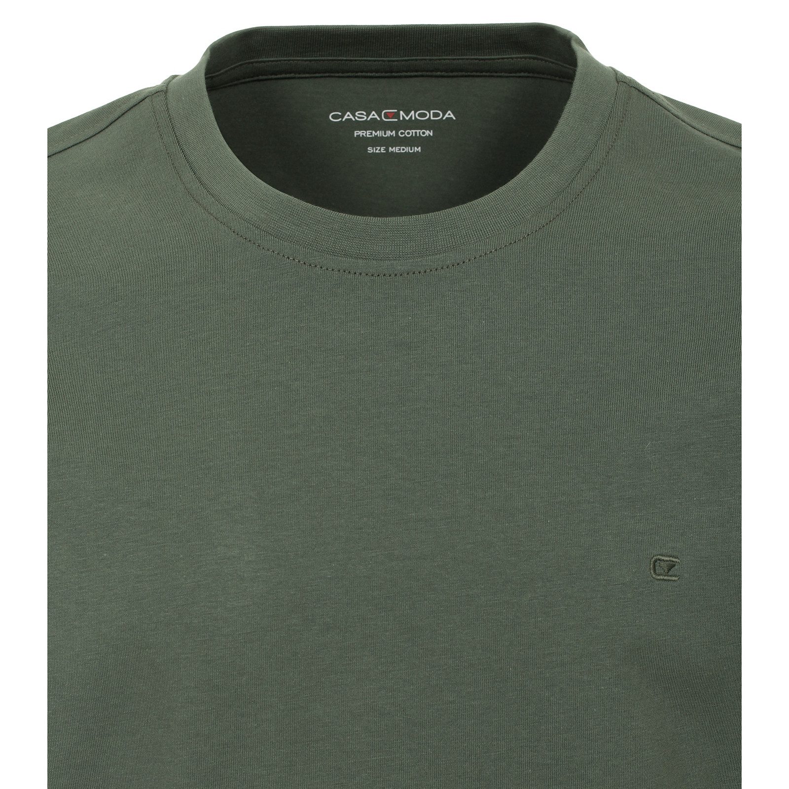 CASAMODA Rundhalsshirt CasaModa Basic T-Shirt Übergröße oliv