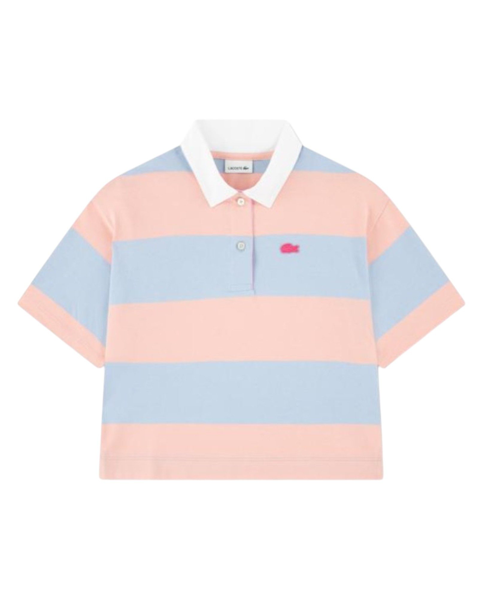 Lacoste Poloshirt Lacoste Mädchen Rugby-Polohemd mit Blockstreifen MIAMI