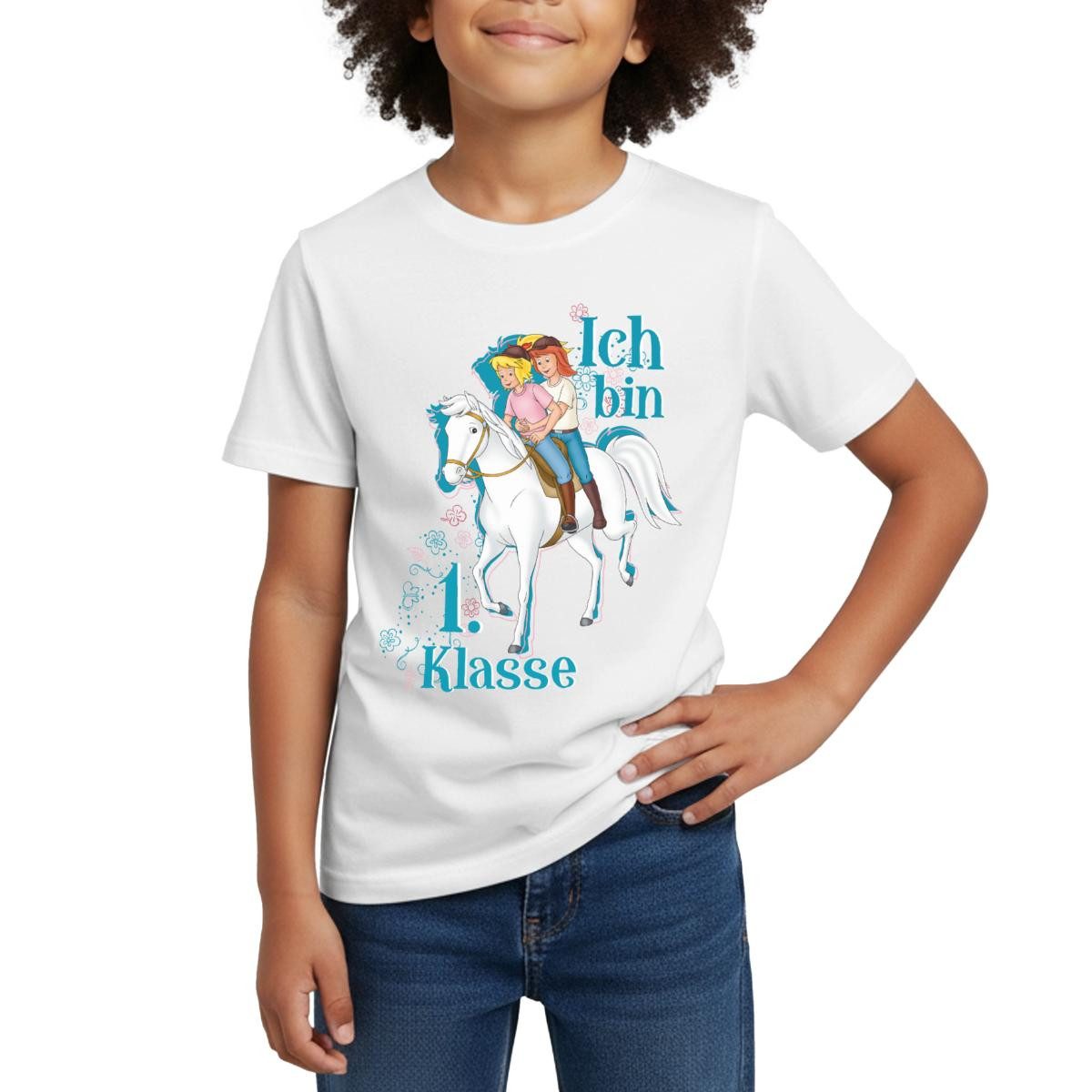 T-Shirt Bibi und Tina Ich Bin 1. Klasse Kinder T-Shirt