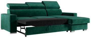 MKS MÖBEL Ecksofa FOX, Wohnlandschaft - L - Form Couch mit Schlaffunktion, Bettkasten