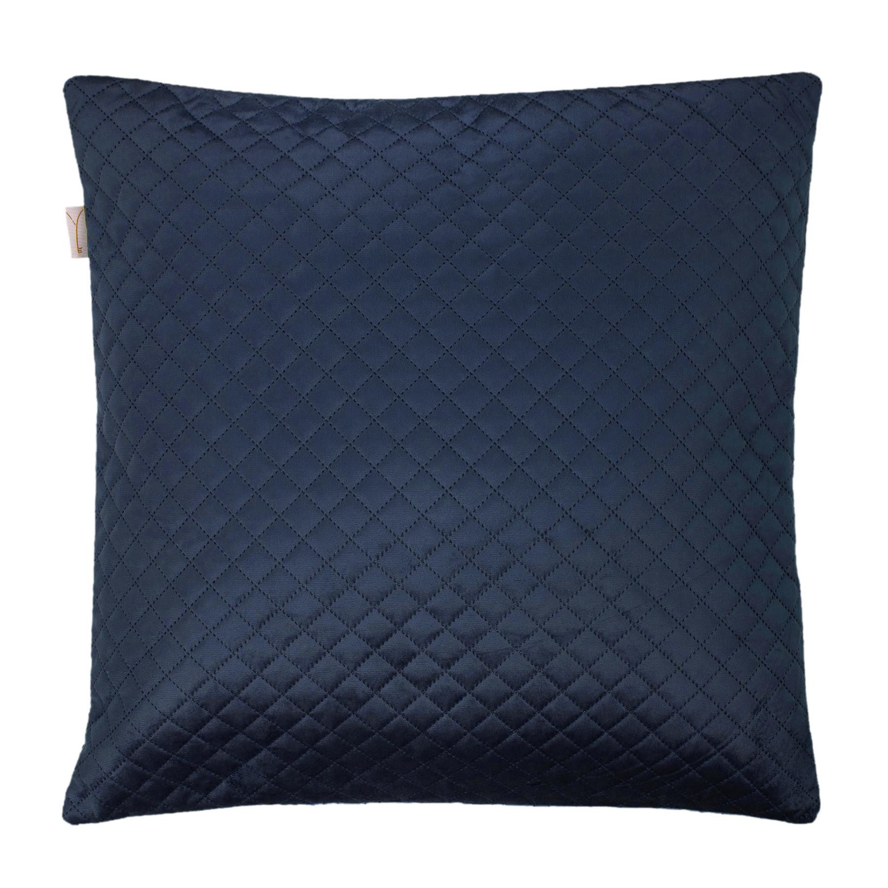 YELLOW Bettüberwurf Victoria Dekokissen 50x50 Navy Blue Kissen 50x50 Navy-Blue, Kissen Kopfkissen