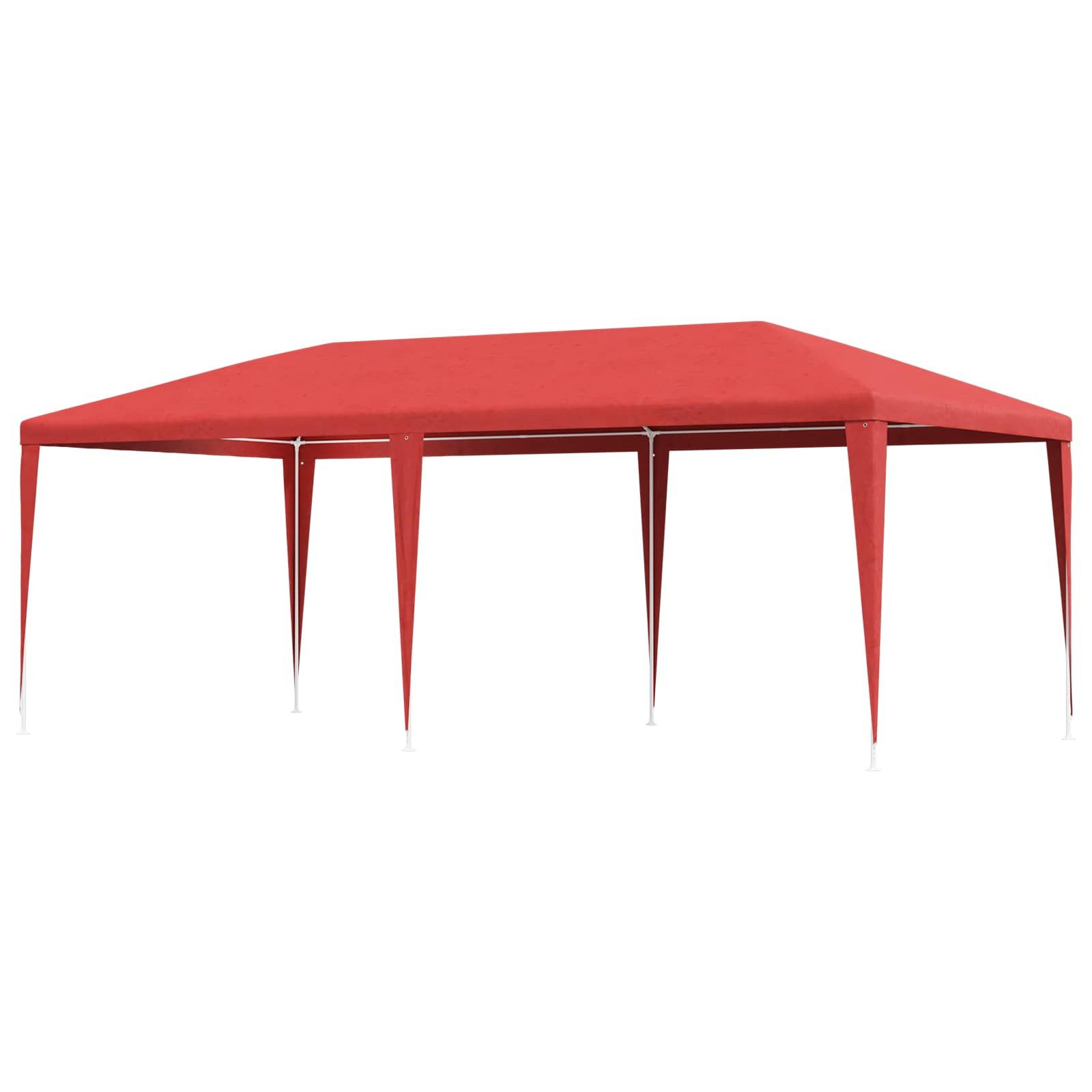 vidaXL Partyzelt Partyzelt Rot 600 x 300 x 255 cm PE und Stahl