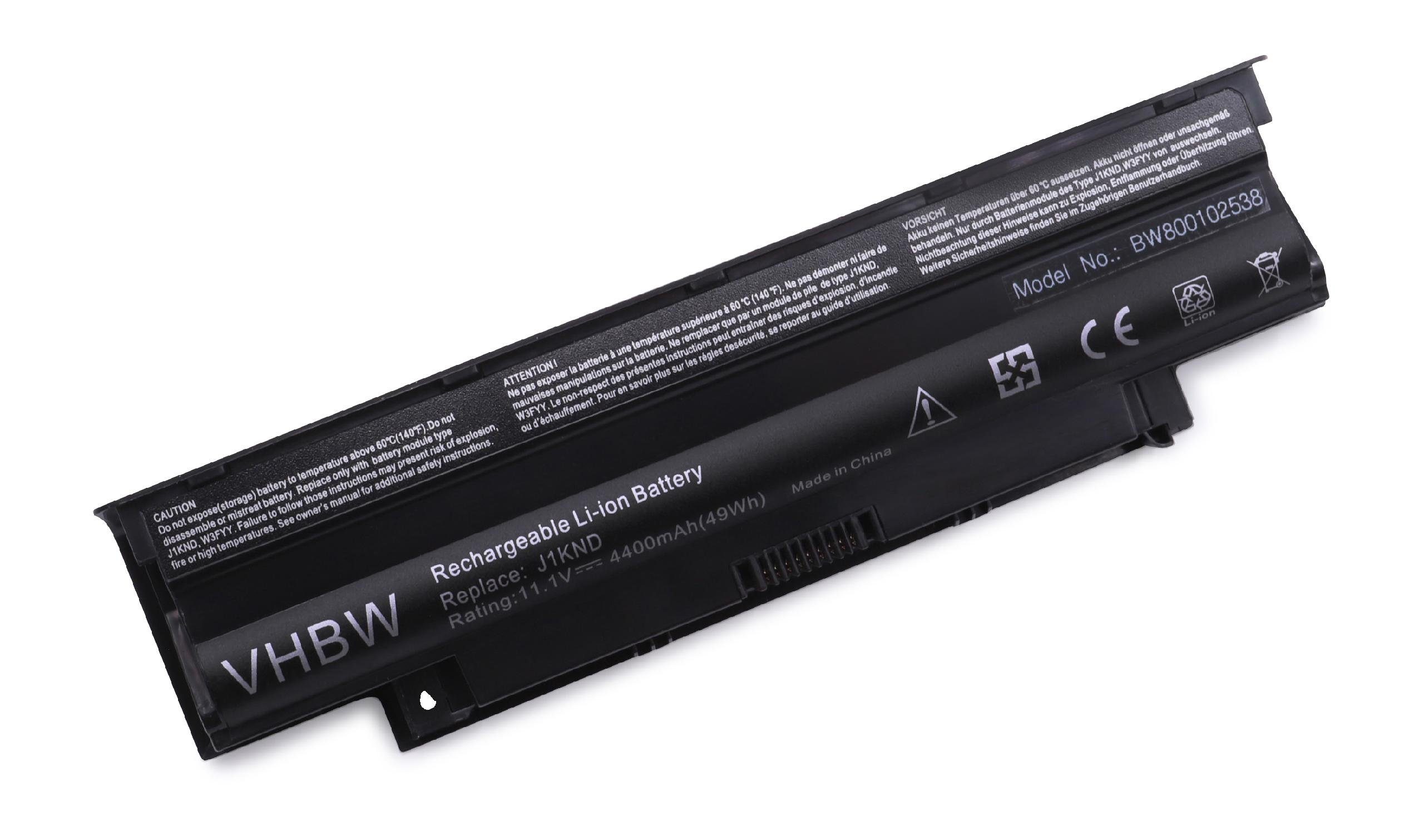 vhbw Laptop-Akku passend für Dell (4400mAh, M5040 M511R, / Netbook Li-Ion) M501D, Notebook Inspiron 11,1V, M5030D, mAh N3010, 4400 M5030R, M5020, M501R, M5110, M5030