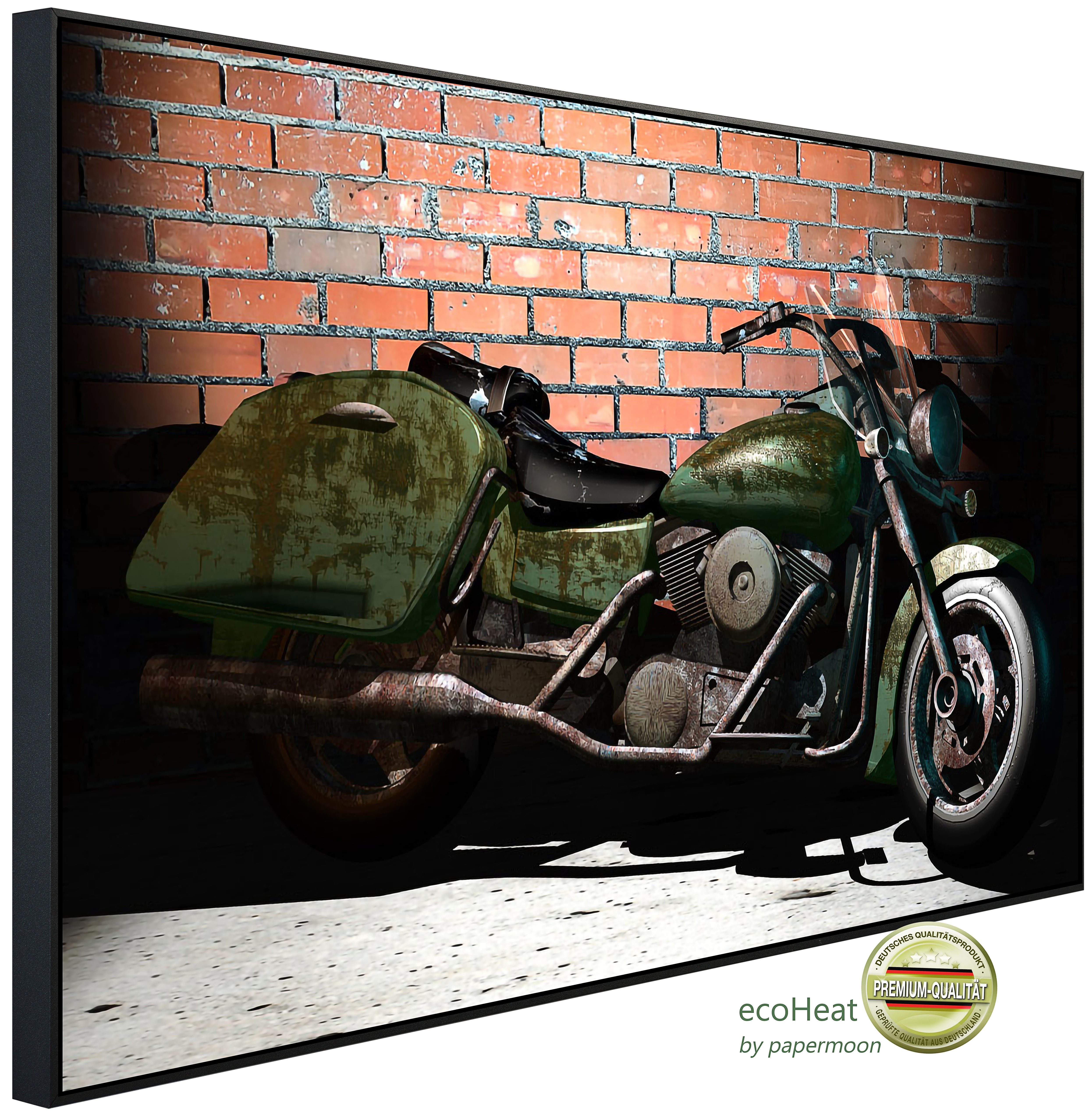 Papermoon Infrarotheizung INFRAROT-BILD-HEIZUNG, Motorrad, TÜV-Rheinland/GS zertifiziert, angenehme Strahlungswärme