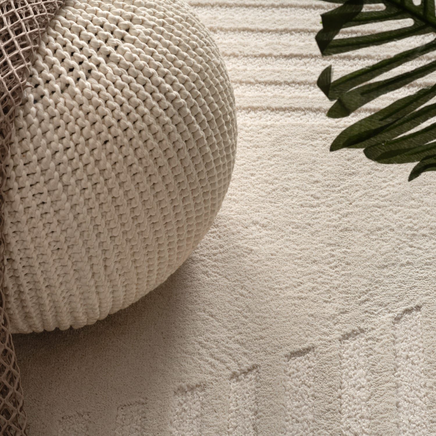 KADIMA DESIGN Teppich Struktur Wohnzimmer 100% Polyester Teppich Kurzflor, günstig online kaufen