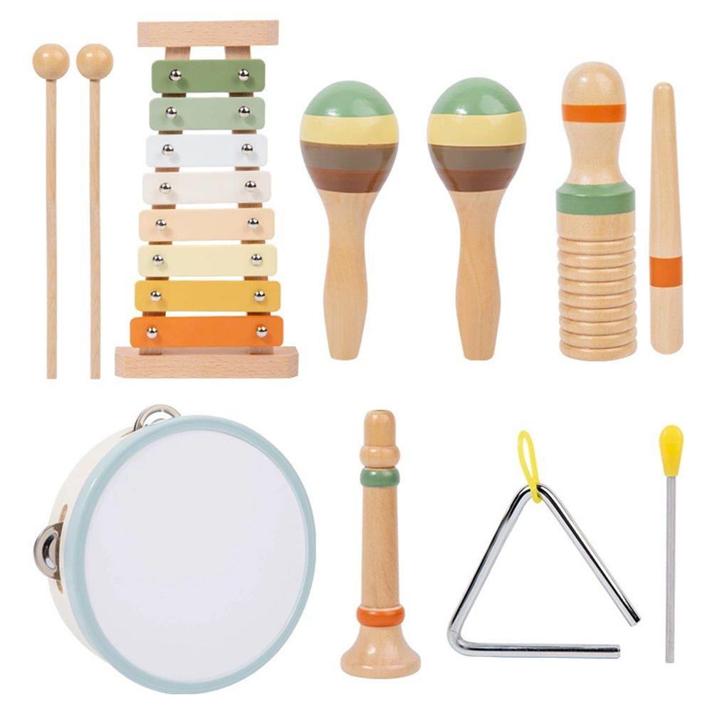 Spielzeug-Musikinstrument für Kinder Kinderspielzeug ab 2 Jahre Holzspielzeug Baby Schlagzeug