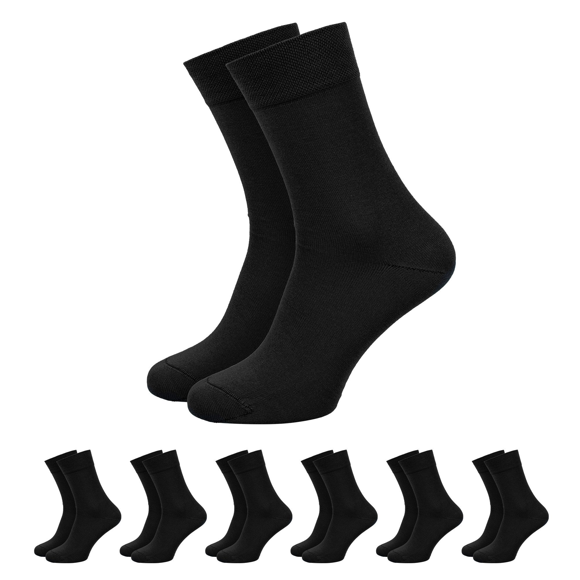 Socken 6 Paar Strümpfe für Damen und Herren aus Bambusviskose