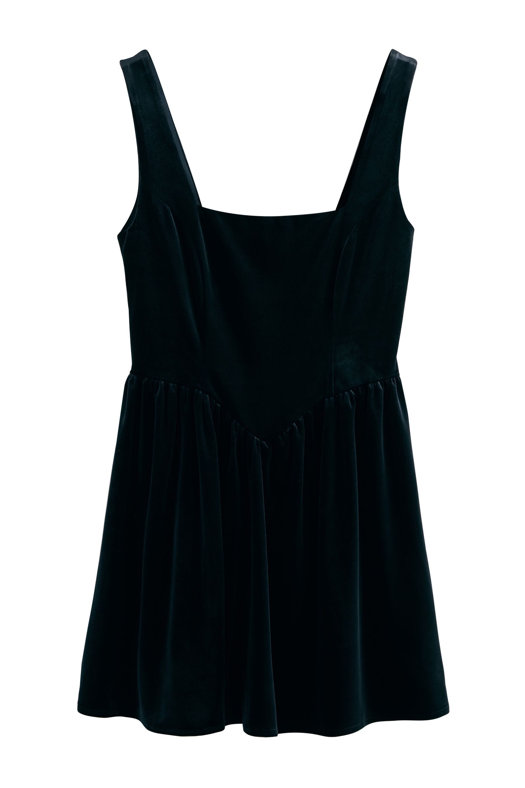 Next Samtkleid Tailliertes Minikleid aus Samt, Karreeausschnitt (1-tlg) günstig online kaufen