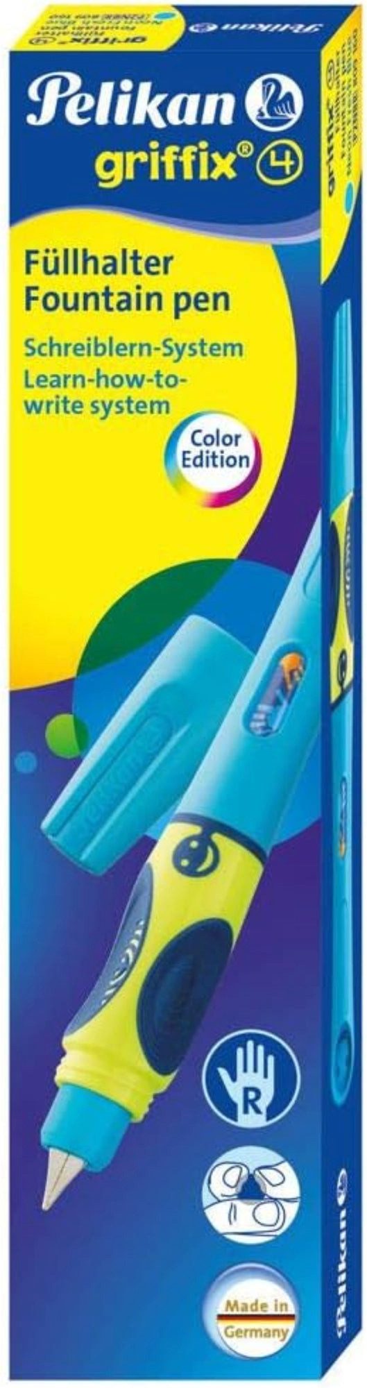 Pelikan Füller Pelikan griffix Füller RH neonblau für Rechtshänder