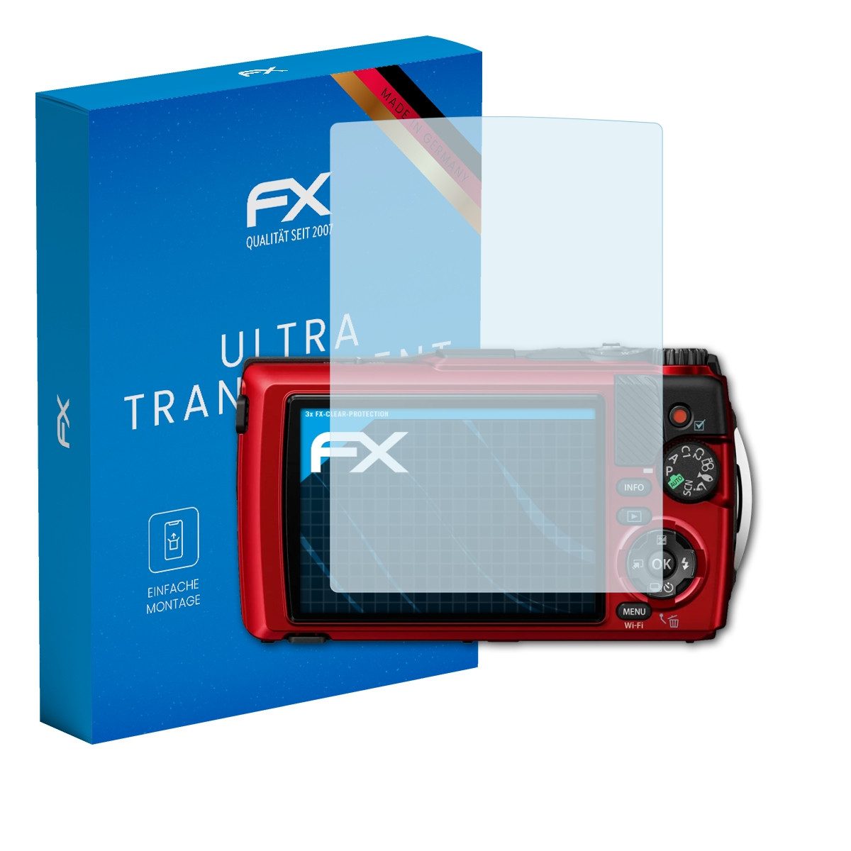 atFoliX Schutzfolie Displayschutz für Olympus Tough TG-7, (3 Folien), Ultraklar und hartbeschichtet