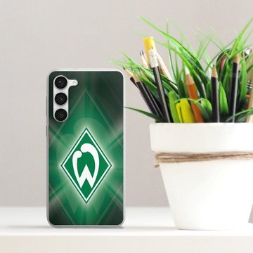 DeinDesign Handyhülle SV Werder Bremen Offizielles Lizenzprodukt Wappen Werder Bremen Laser, Samsung Galaxy S23+ Silikon Hülle Bumper Case Handy Schutzhülle