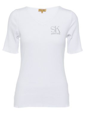 Sarah Kern T-Shirt Rippshirt figurbetont mit SK-Logo