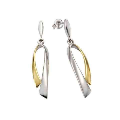 Vivance Paar Ohrstecker 925/- Sterling Silber bicolor