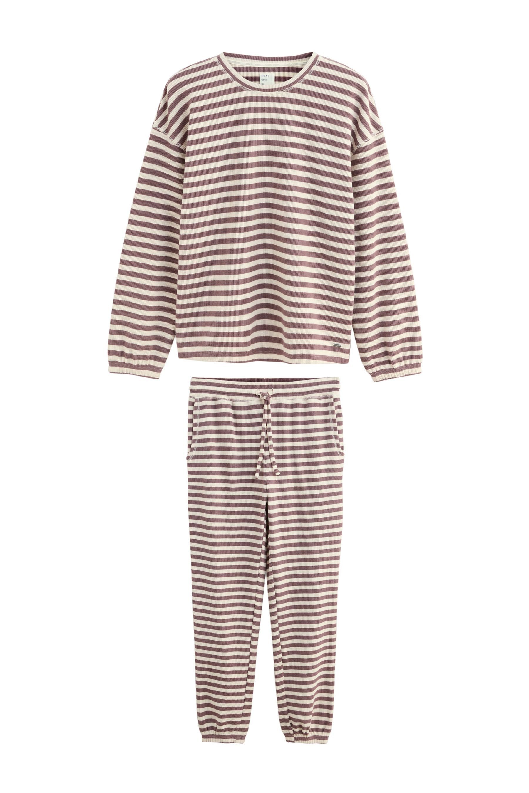 Next Pyjama Kuschliger Langarm-Schlafanzug mit Waffelstruktur günstig online kaufen