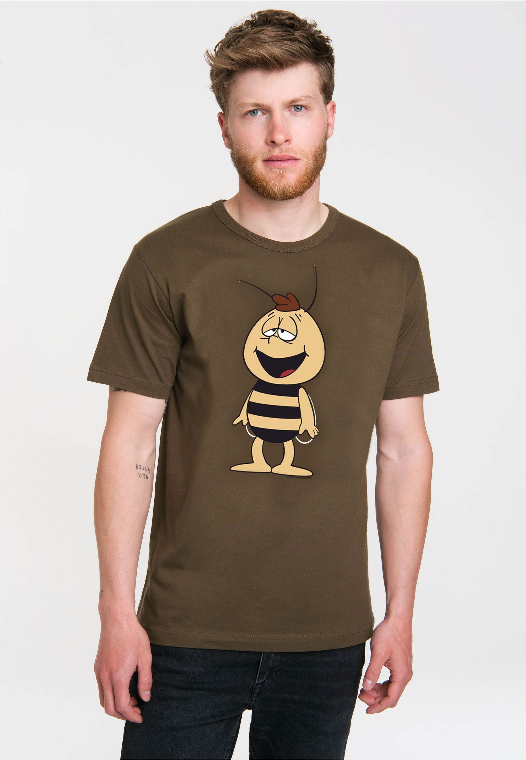 LOGOSHIRT T-Shirt Die Biene Maja - Willi mit coolem Print