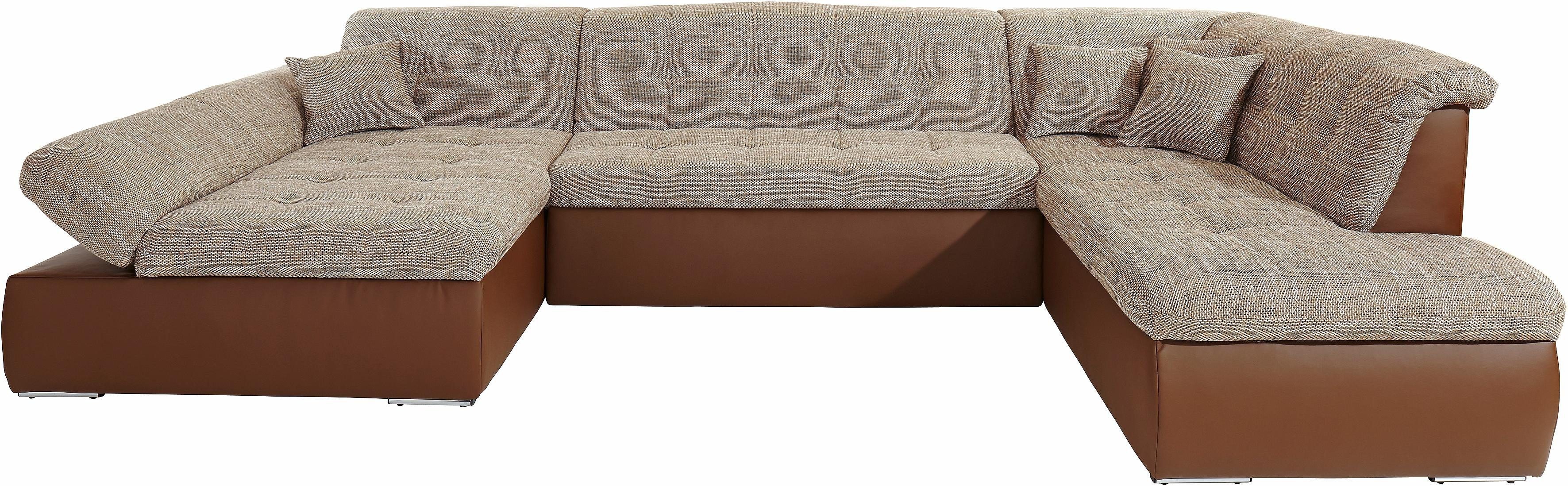 DOMO collection Wohnlandschaft MORIC 353x216x80 cm, mit viel Platz, U-Form, auch in Cord, im XXL-Format, wahlweise mit Bettfunktion und Armlehnenverstellung – Bild 2 von 5